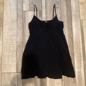 Women's Sleeveless Tie-Front Fit & Flare Woven Dress - Wild Fable- Black